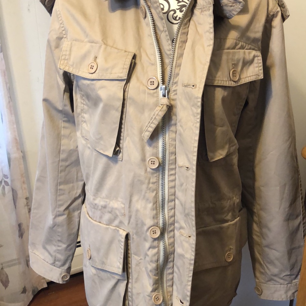 J. Crew Tan Utility Jacket. Size 8 - Picture 3 of 15